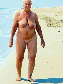 beautiful old women on beach public nude