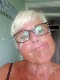 hot grandma facial stripping